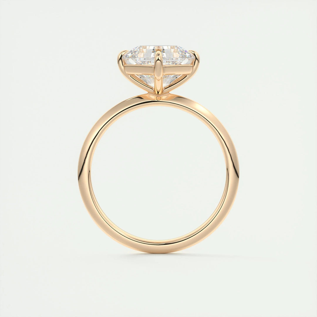 2ct Asscher F- VS1 Lab Grown Diamond Solitaire Engagement Ring