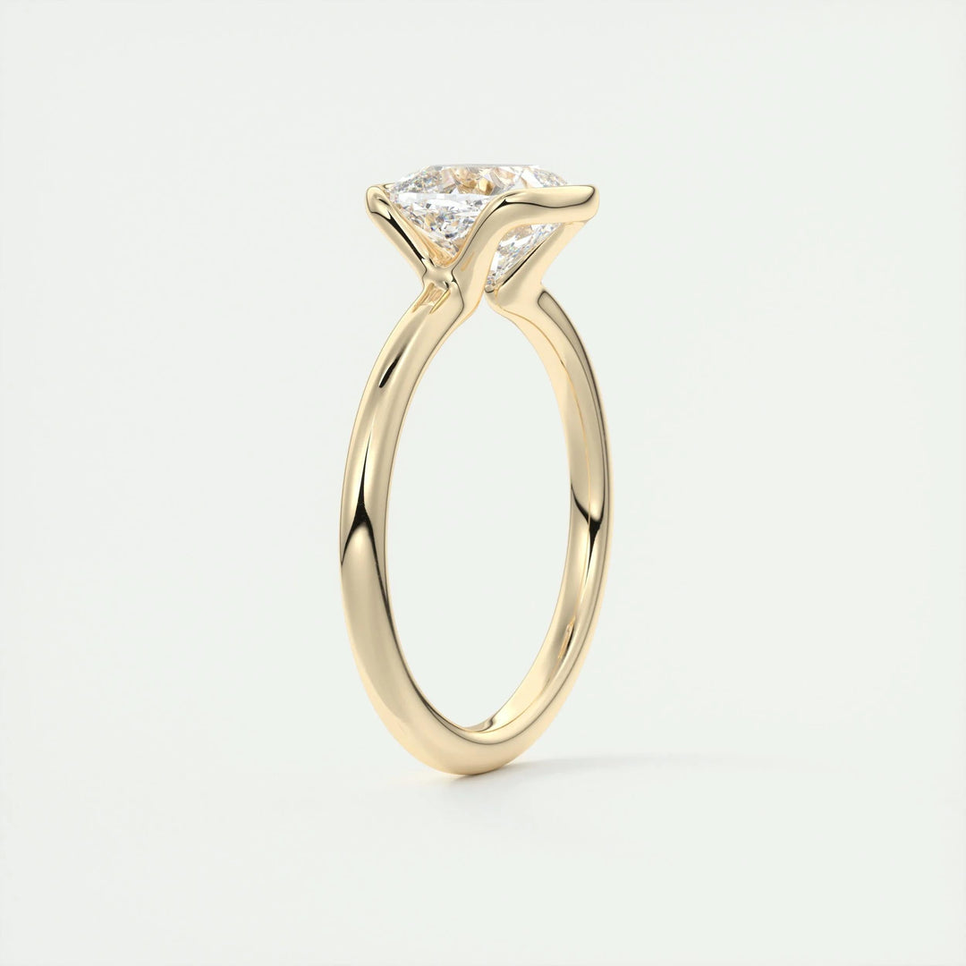 2ct Cushion Cut F- VS1 Lab Grown Diamond Solitaire Engagement Ring