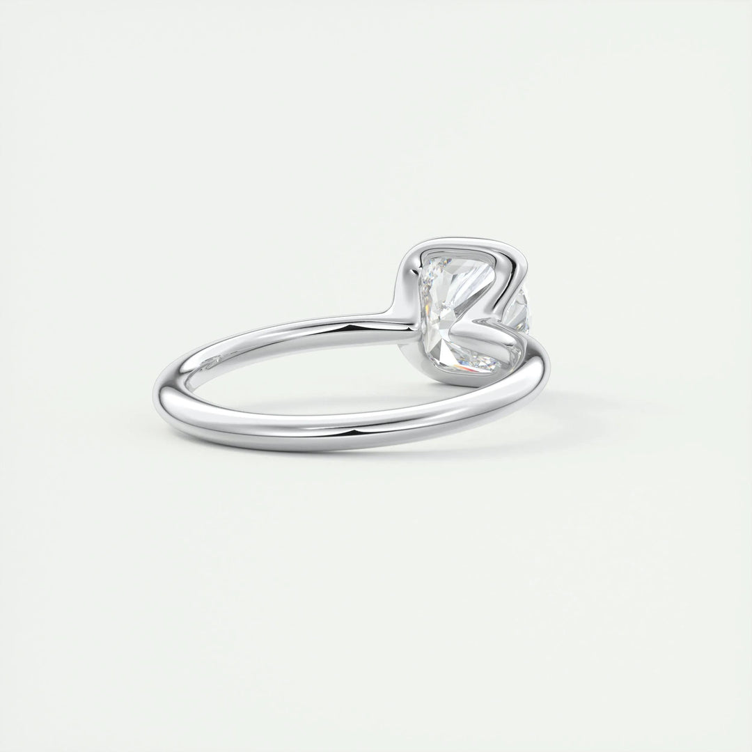 2ct Cushion Cut F- VS1 Lab Grown Diamond Solitaire Engagement Ring