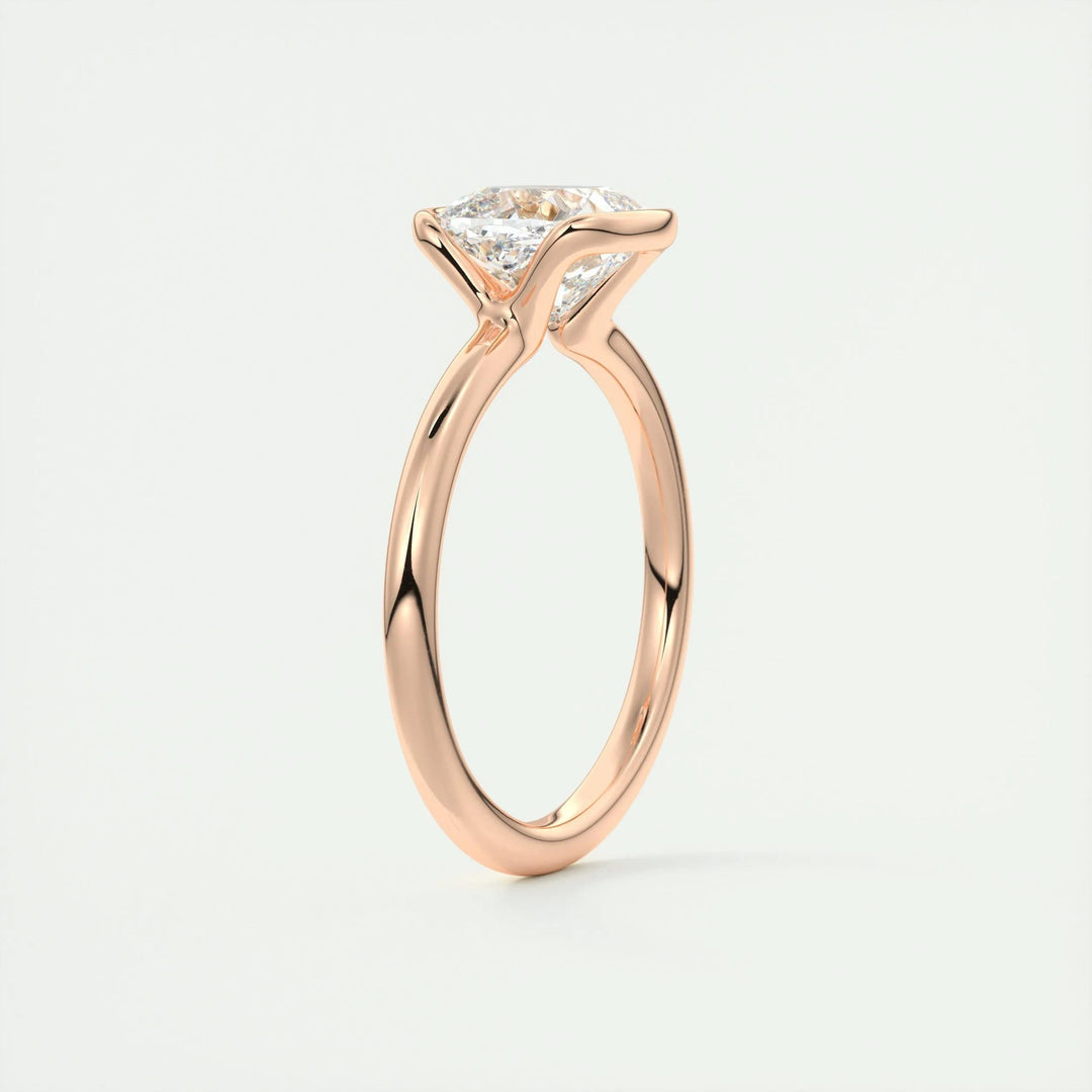 2ct Cushion Cut F- VS1 Lab Grown Diamond Solitaire Engagement Ring