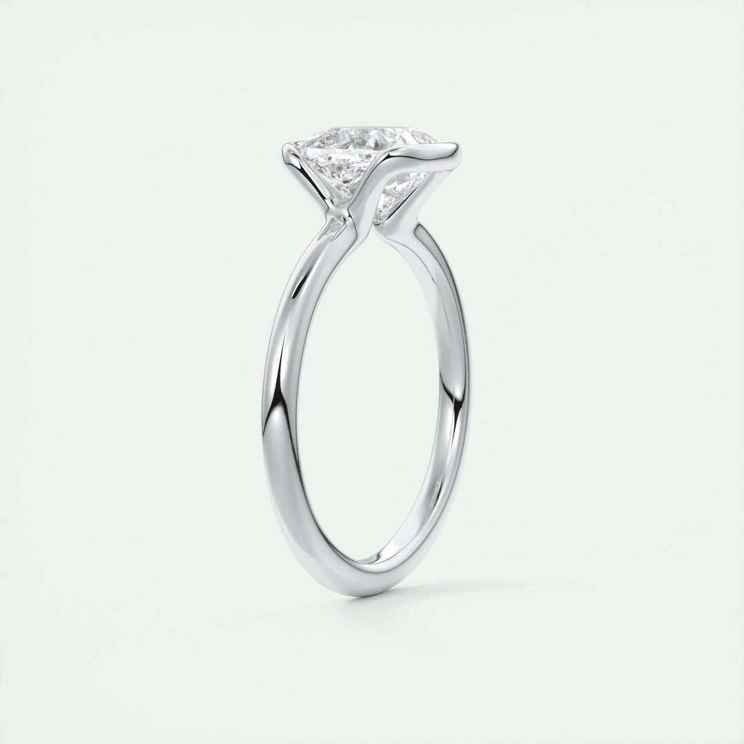 2ct Cushion Cut F- VS1 Lab Grown Diamond Solitaire Engagement Ring
