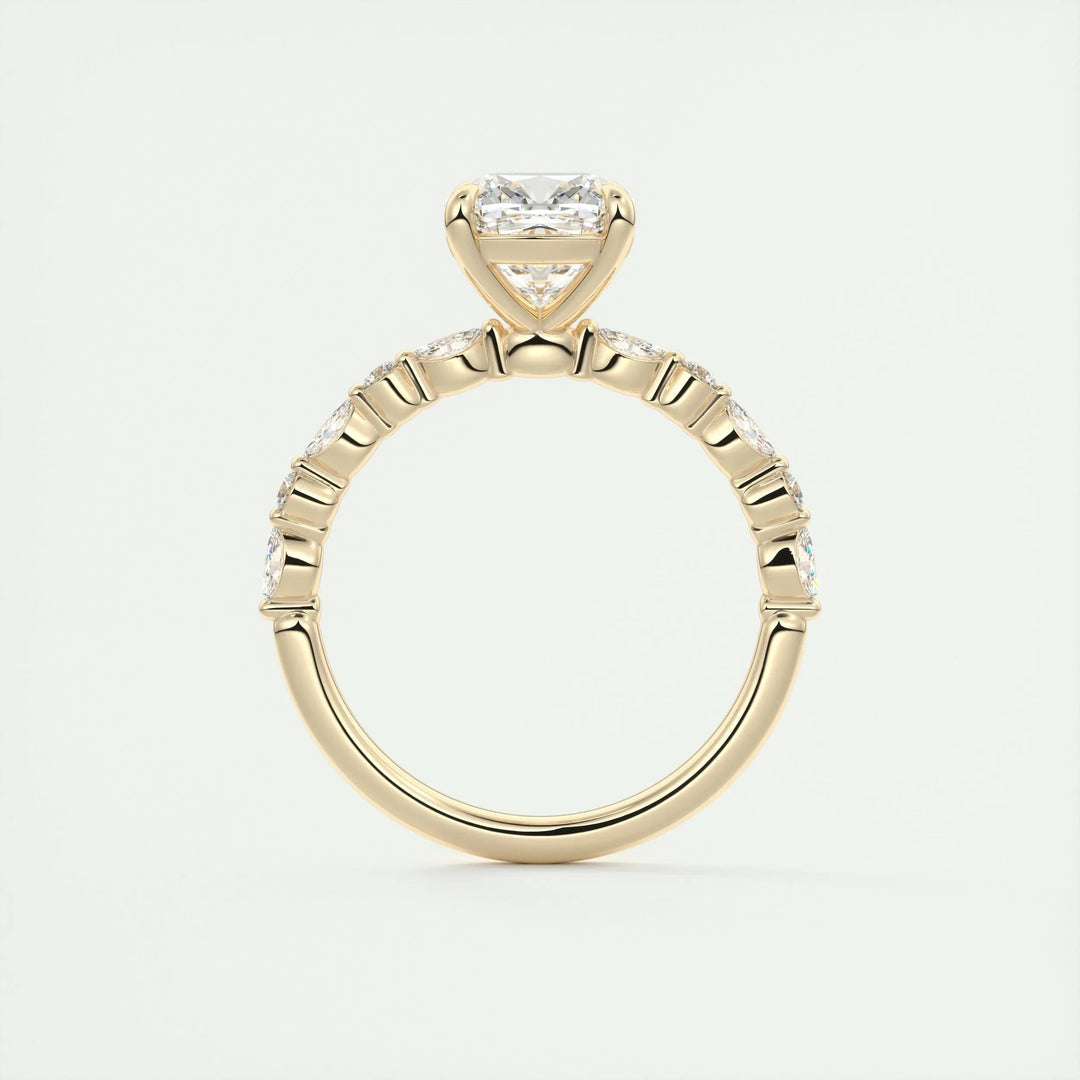2ct Cushion F- VS1 Lab Grown Diamond Engagement Ring