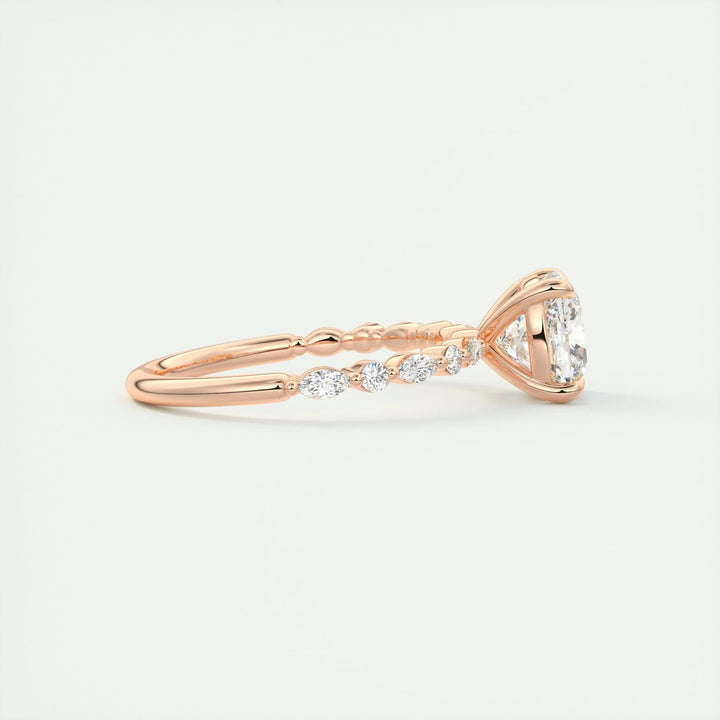 2ct Cushion F- VS1 Lab Grown Diamond Engagement Ring