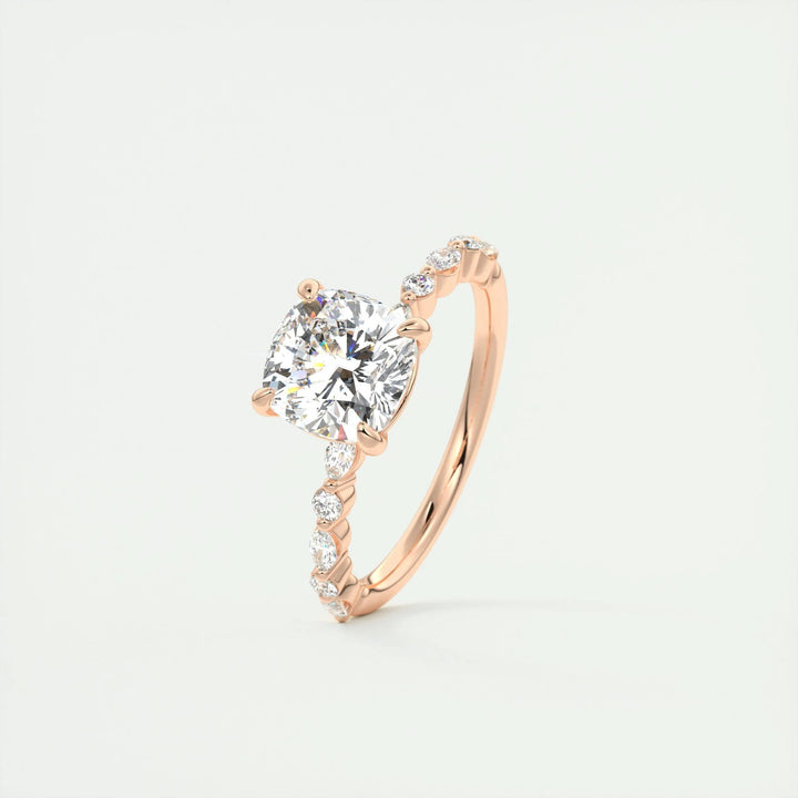 2ct Cushion F- VS1 Lab Grown Diamond Engagement Ring