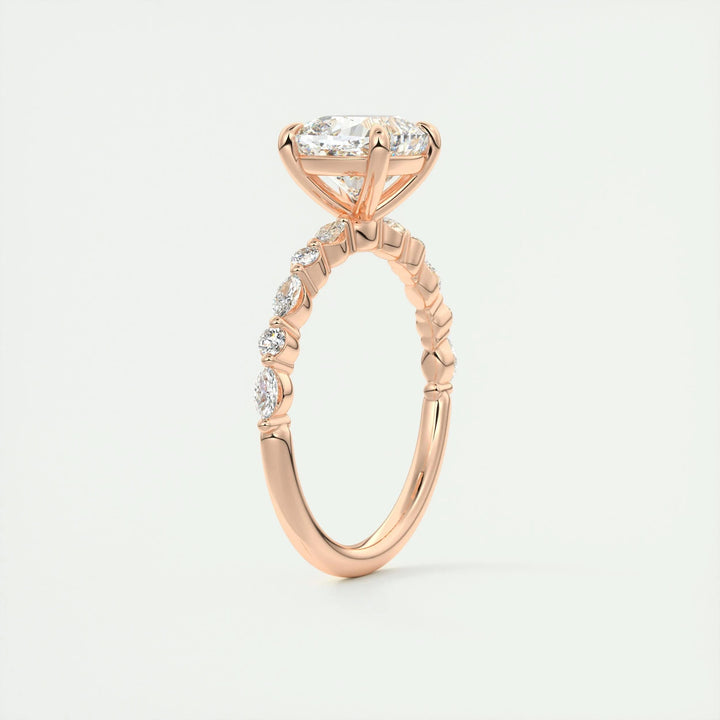 2ct Cushion F- VS1 Lab Grown Diamond Engagement Ring