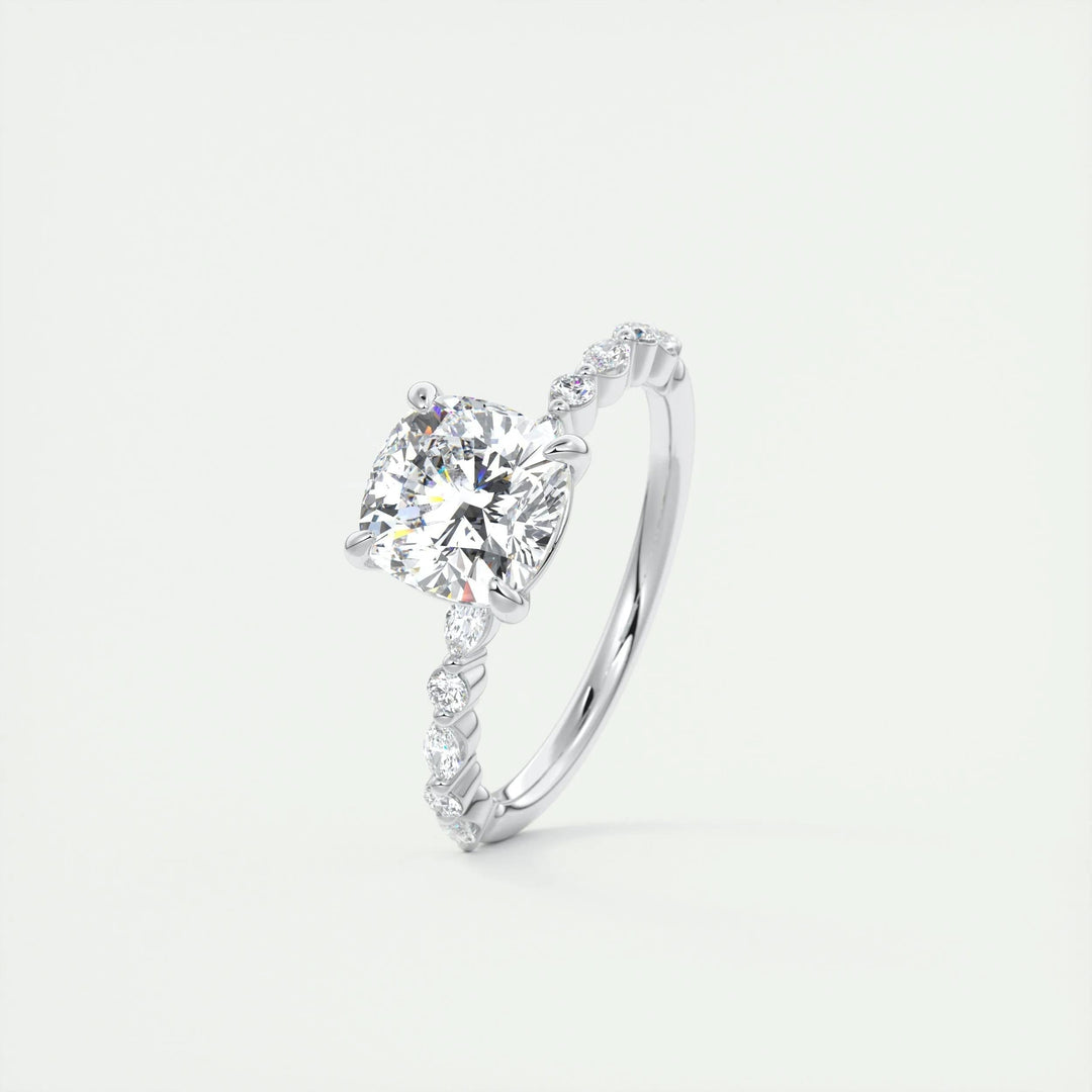 2ct Cushion F- VS1 Lab Grown Diamond Engagement Ring