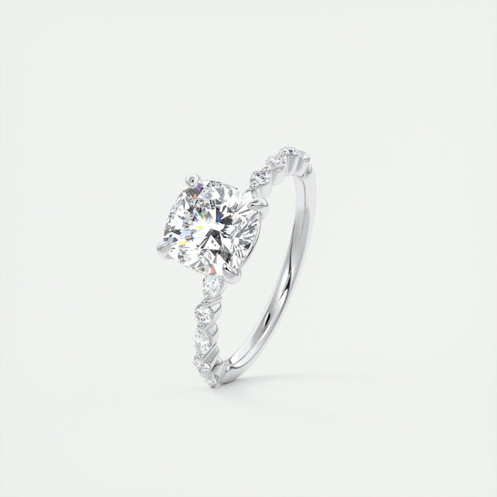 2ct Cushion F- VS1 Lab Grown Diamond Engagement Ring