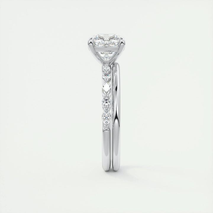 2ct Cushion F- VS1 Lab Grown Diamond Engagement Ring