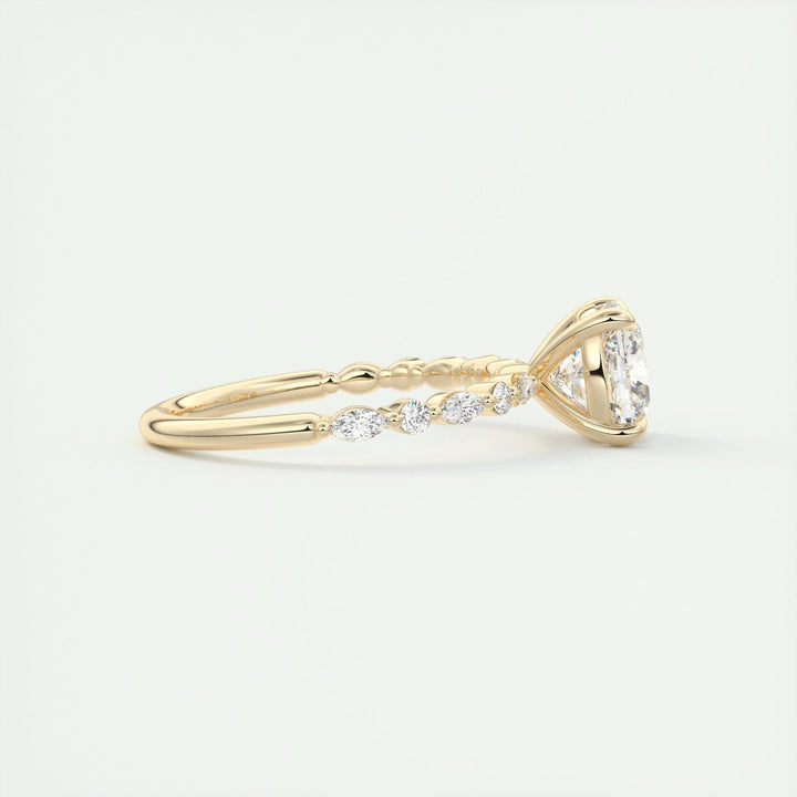 2ct Cushion F- VS1 Lab Grown Diamond Engagement Ring