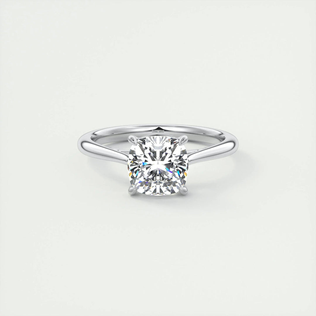 2ct Cushion F- VS1 Lab Grown Diamond Solitaire Engagement Ring