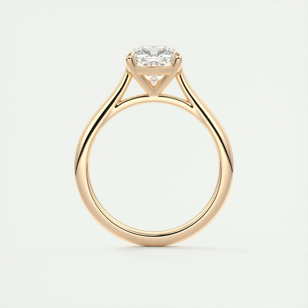 2ct Cushion F- VS1 Lab Grown Diamond Solitaire Engagement Ring