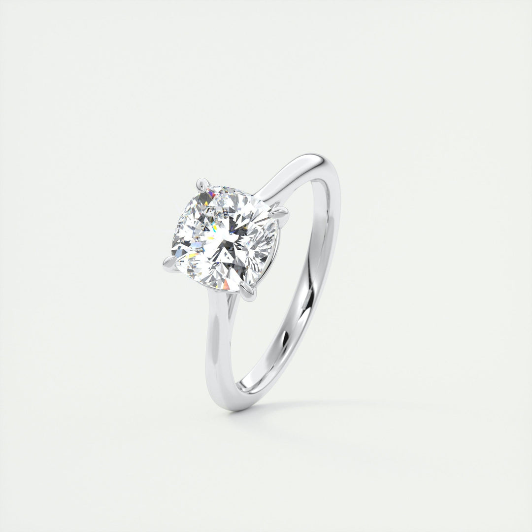 2ct Cushion F- VS1 Lab Grown Diamond Solitaire Engagement Ring