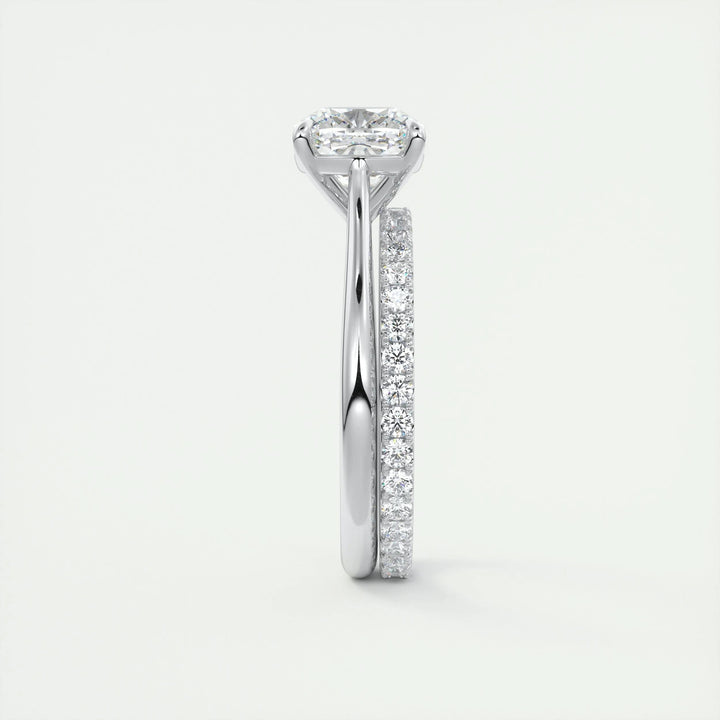 2ct Cushion F- VS1 Lab Grown Diamond Solitaire Engagement Ring