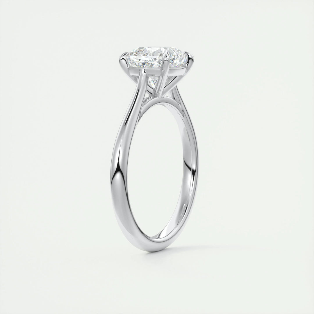 2ct Cushion F- VS1 Lab Grown Diamond Solitaire Engagement Ring