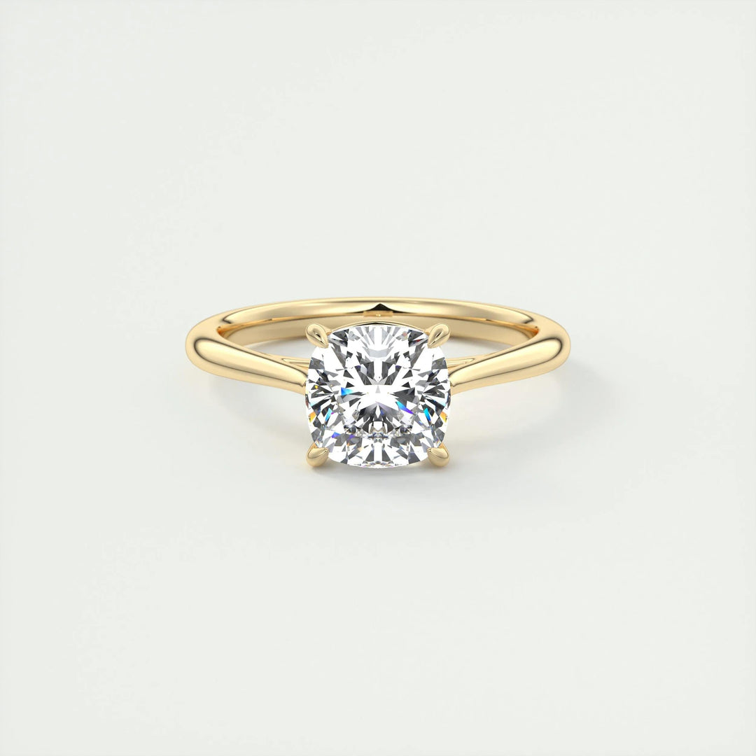2ct Cushion F- VS1 Lab Grown Diamond Solitaire Engagement Ring
