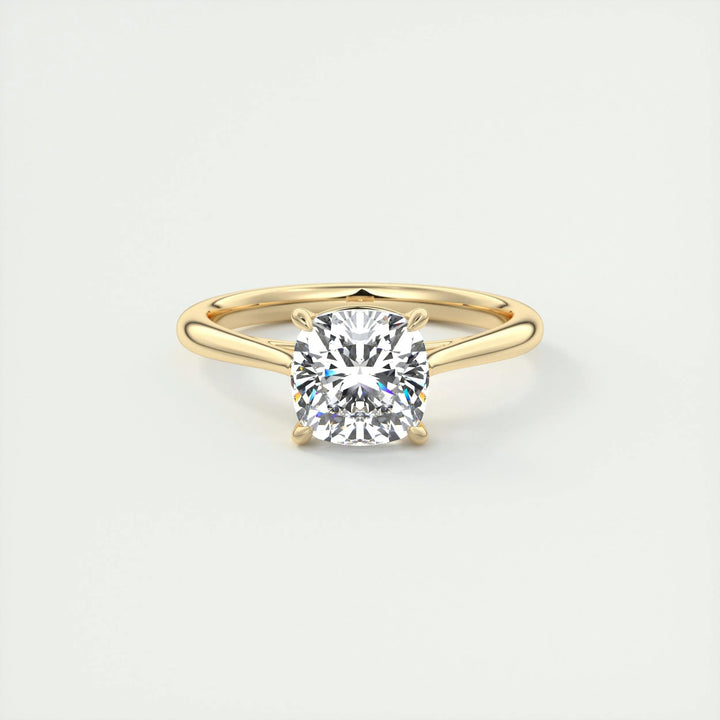 2ct Cushion F- VS1 Lab Grown Diamond Solitaire Engagement Ring