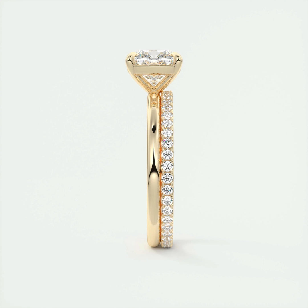 2ct Cushion F- VS1 Lag Grown Diamond Solitaire Engagement Ring