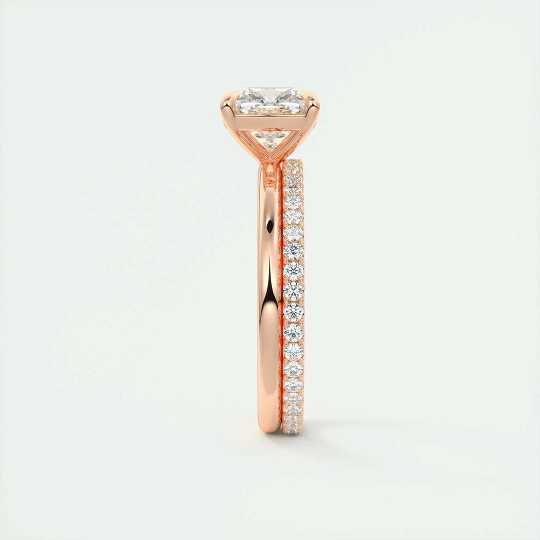 2ct Cushion F- VS1 Lag Grown Diamond Solitaire Engagement Ring