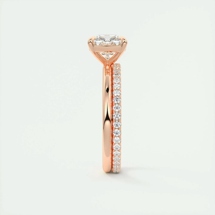 2ct Cushion F- VS1 Lag Grown Diamond Solitaire Engagement Ring