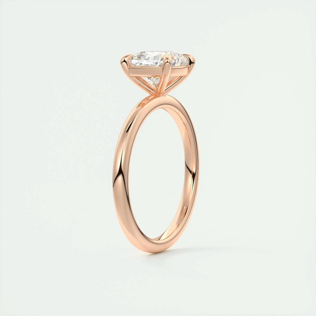2ct Cushion F- VS1 Lag Grown Diamond Solitaire Engagement Ring