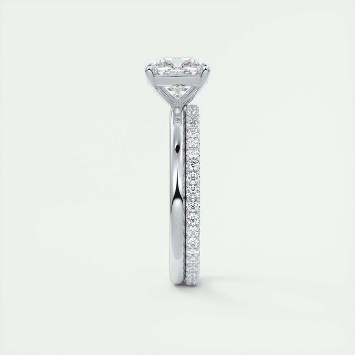 2ct Cushion F- VS1 Lag Grown Diamond Solitaire Engagement Ring