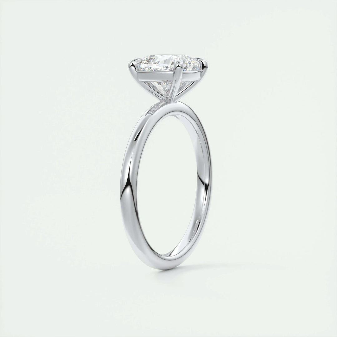 2ct Cushion F- VS1 Lag Grown Diamond Solitaire Engagement Ring