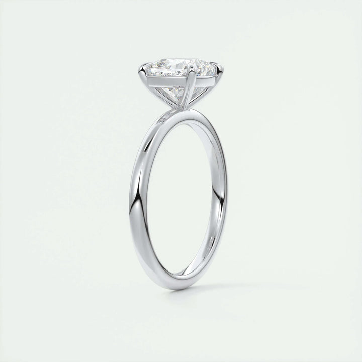 2ct Cushion F- VS1 Lag Grown Diamond Solitaire Engagement Ring