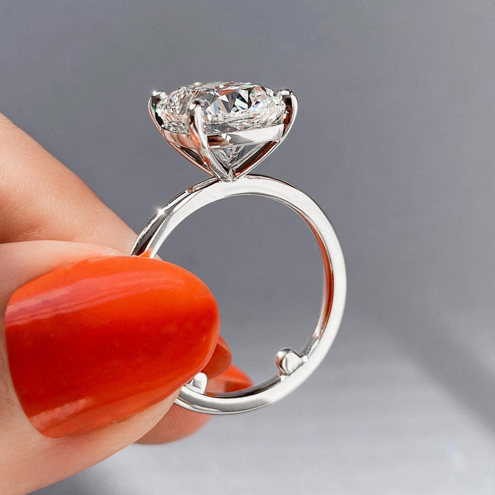 2ct Cushion F- VS1 Lag Grown Diamond Solitaire Engagement Ring