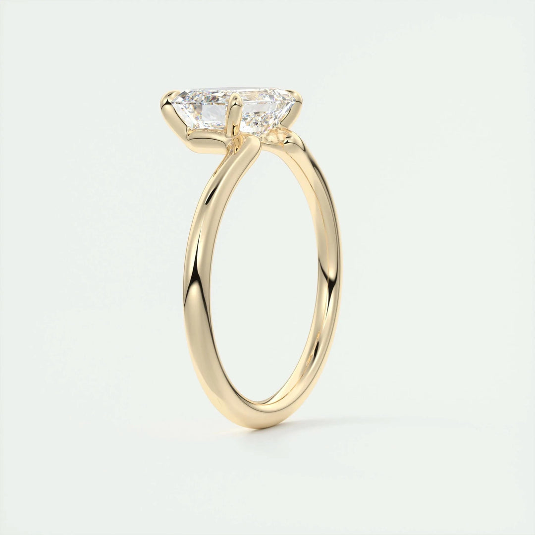2ct Emerald Cut F- VS1 Lab Grown Diamond Solitaire Engagement Ring