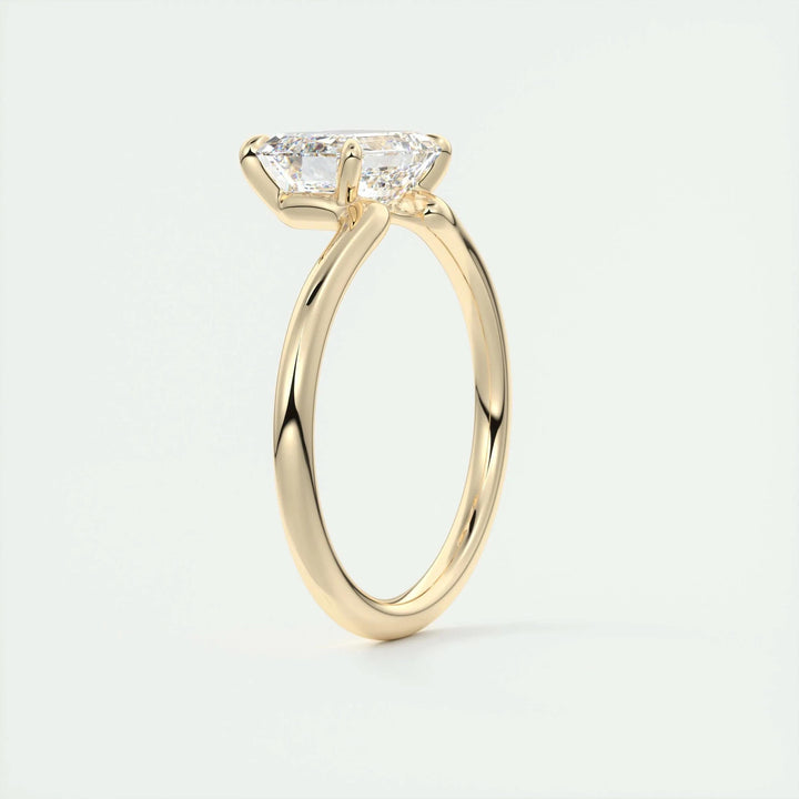 2ct Emerald Cut F- VS1 Lab Grown Diamond Solitaire Engagement Ring