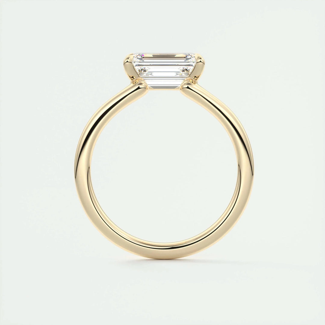 2ct Emerald Cut F- VS1 Lab Grown Diamond Solitaire Engagement Ring