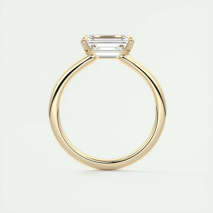 2ct Emerald Cut F- VS1 Lab Grown Diamond Solitaire Engagement Ring