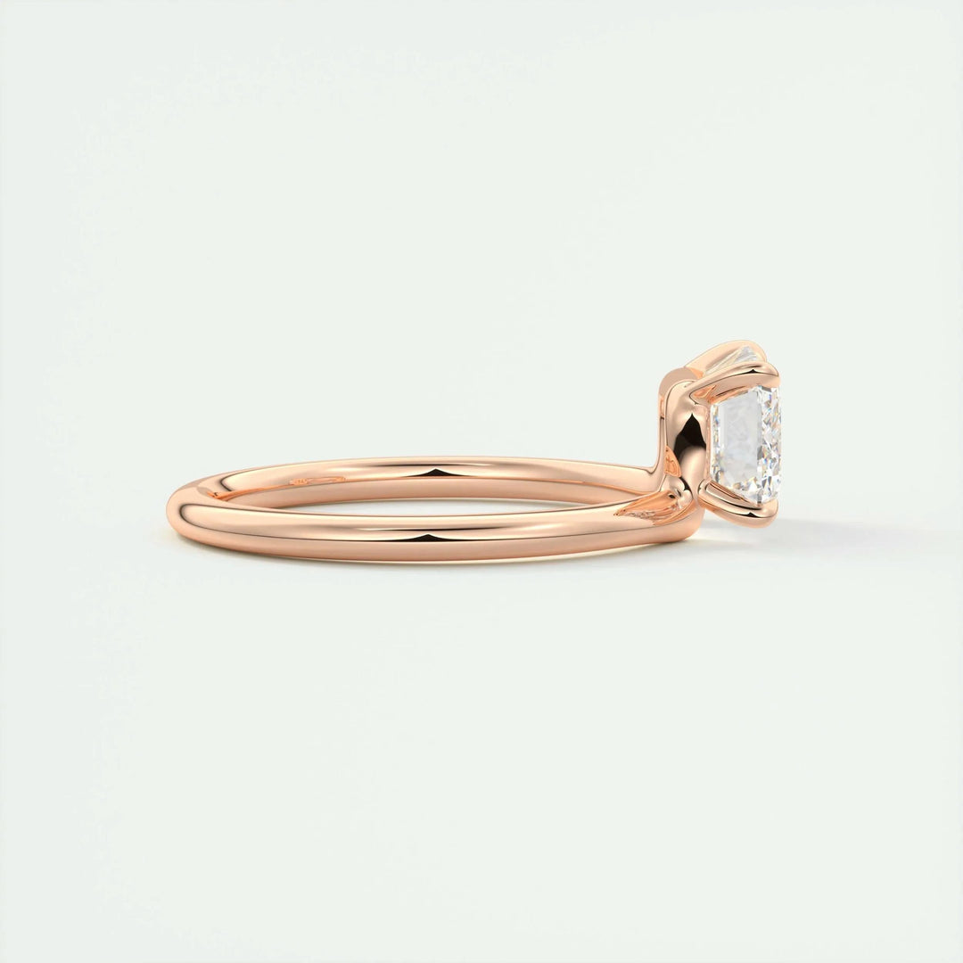 2ct Emerald Cut F- VS1 Lab Grown Diamond Solitaire Engagement Ring