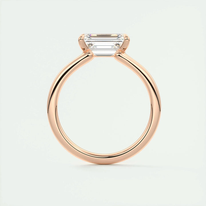 2ct Emerald Cut F- VS1 Lab Grown Diamond Solitaire Engagement Ring