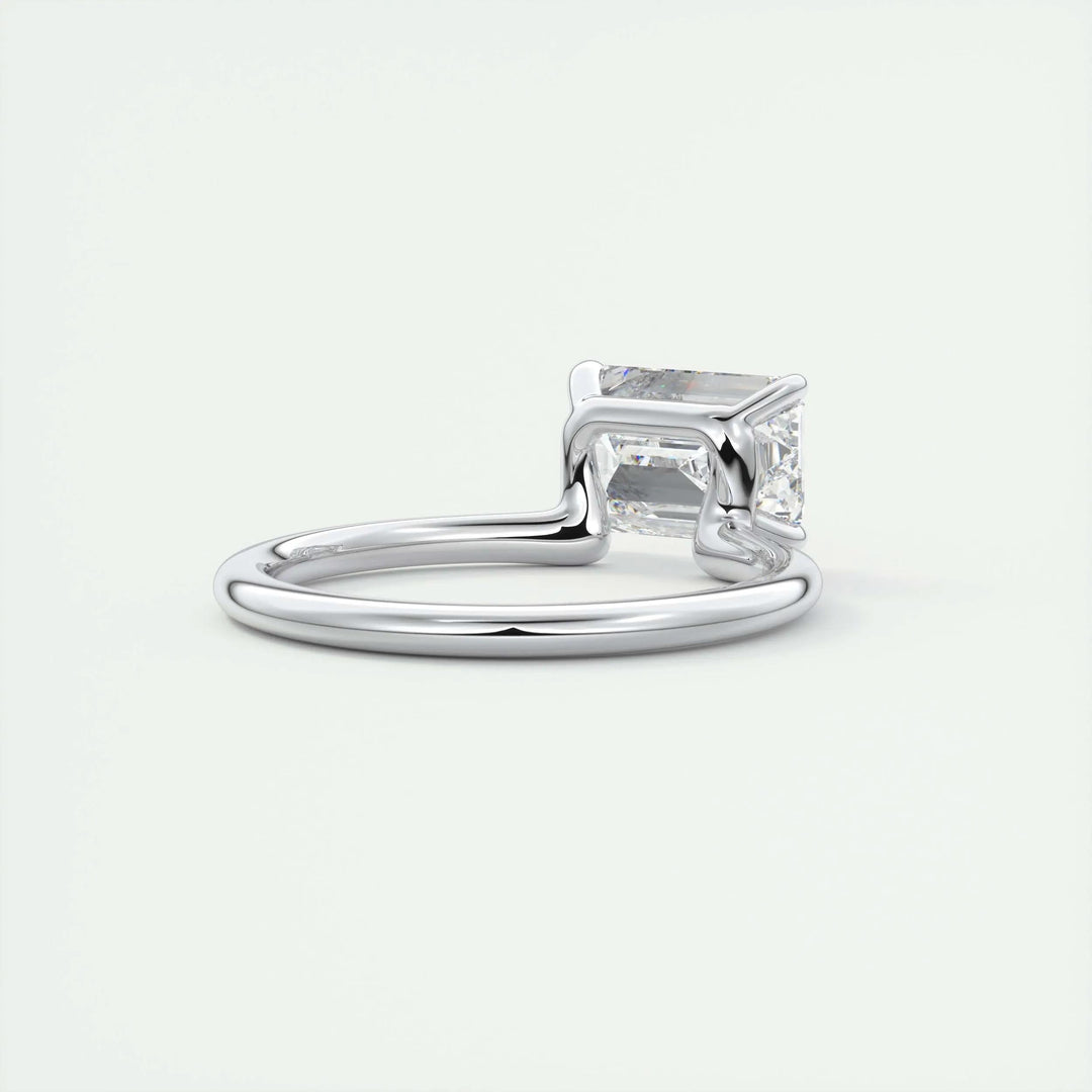 2ct Emerald Cut F- VS1 Lab Grown Diamond Solitaire Engagement Ring