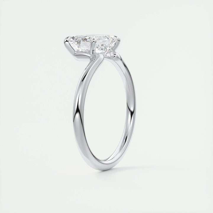 2ct Emerald Cut F- VS1 Lab Grown Diamond Solitaire Engagement Ring