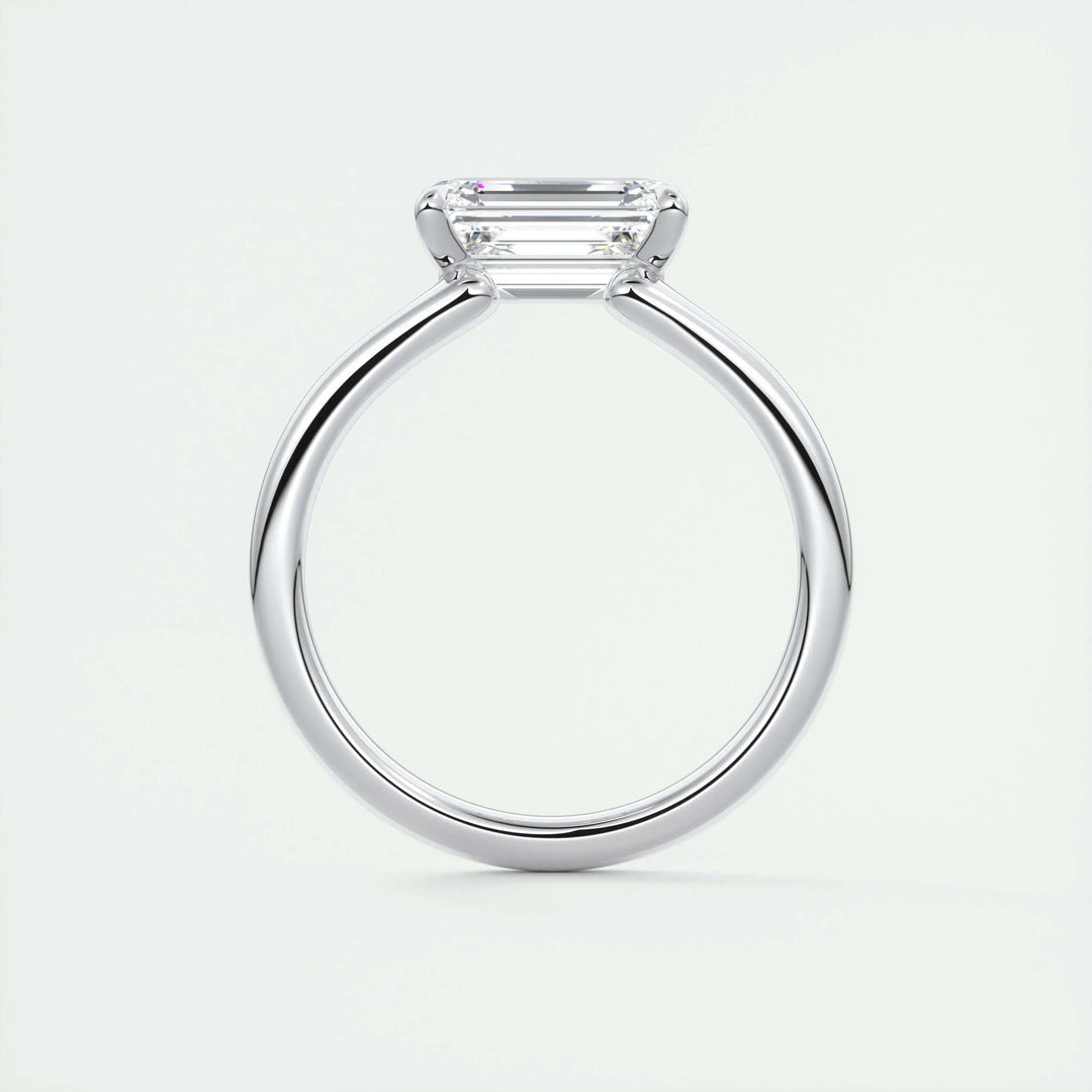 2ct Emerald Cut F- VS1 Lab Grown Diamond Solitaire Engagement Ring