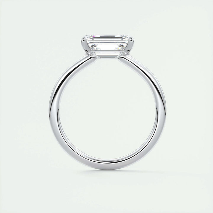 2ct Emerald Cut F- VS1 Lab Grown Diamond Solitaire Engagement Ring