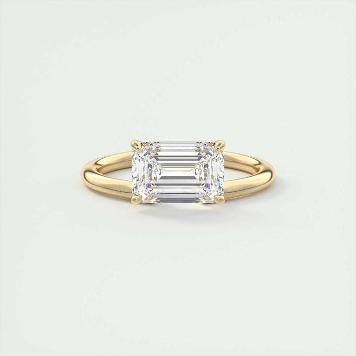 2ct Emerald Cut F- VS1 Lab Grown Diamond Solitaire Engagement Ring