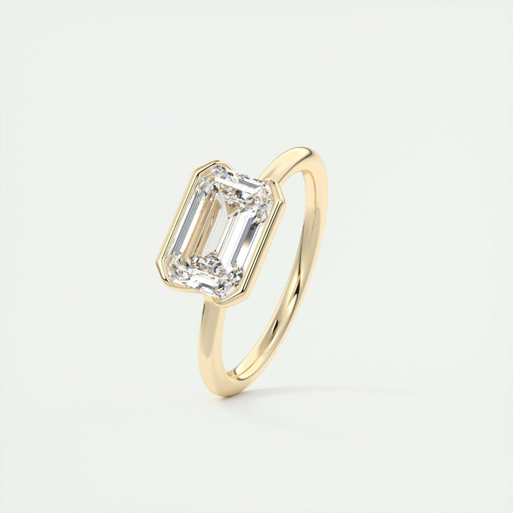 2ct Emerald F- VS1 Lab Grown Diamond Solitaire Engagement Ring