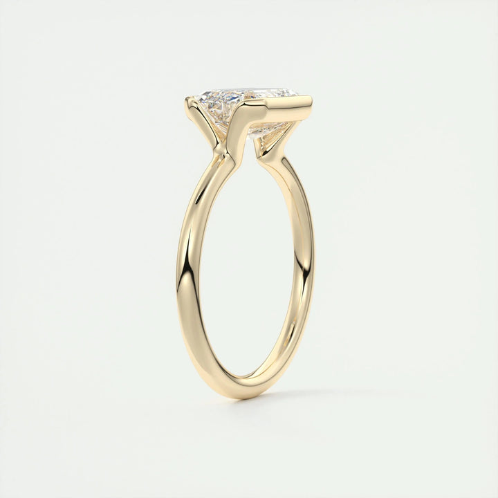 2ct Emerald F- VS1 Lab Grown Diamond Solitaire Engagement Ring