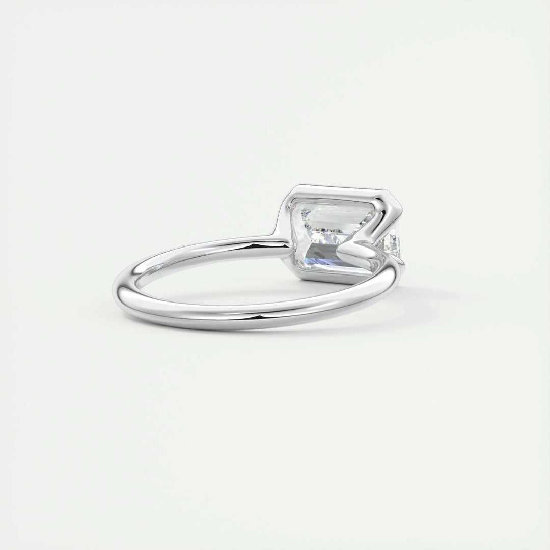 2ct Emerald F- VS1 Lab Grown Diamond Solitaire Engagement Ring