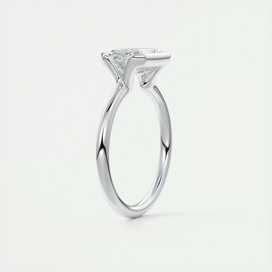 2ct Emerald F- VS1 Lab Grown Diamond Solitaire Engagement Ring