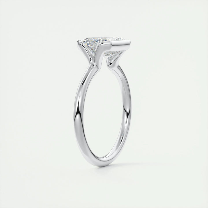 2ct Emerald F- VS1 Lab Grown Diamond Solitaire Engagement Ring
