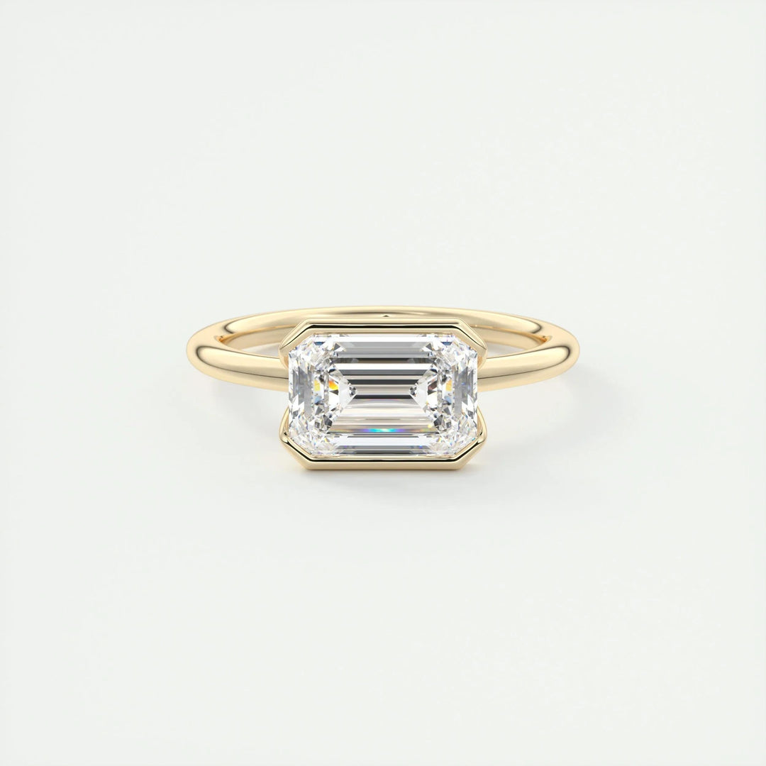 2ct Emerald F- VS1 Lab Grown Diamond Solitaire Engagement Ring