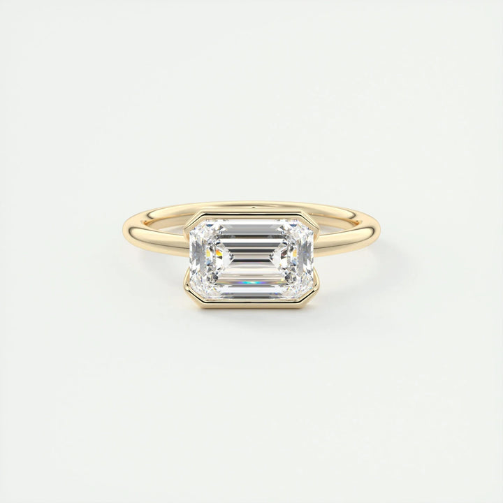 2ct Emerald F- VS1 Lab Grown Diamond Solitaire Engagement Ring