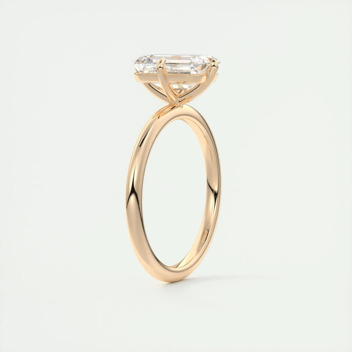 2ct Emerald F- VS1 Lag Grown Diamond Solitaire Engagement Ring