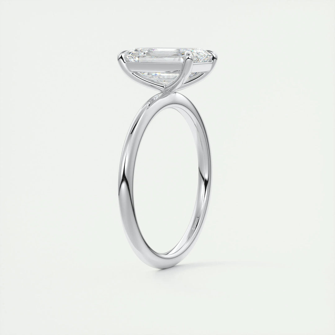2ct Emerald F- VS1 Lag Grown Diamond Solitaire Engagement Ring
