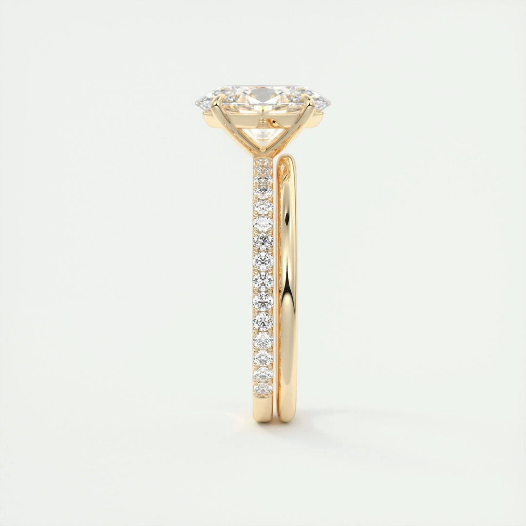 2ct Oval F- VS1 Lag Grown Diamond Pave Engagement Ring