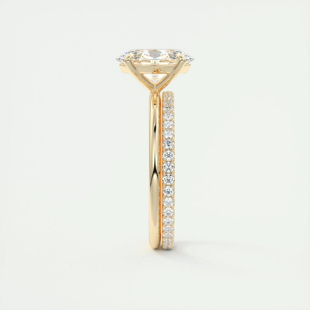 2ct Oval F- VS1 Lag Grown Diamond Solitaire Engagement Ring